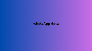 whatsApp data