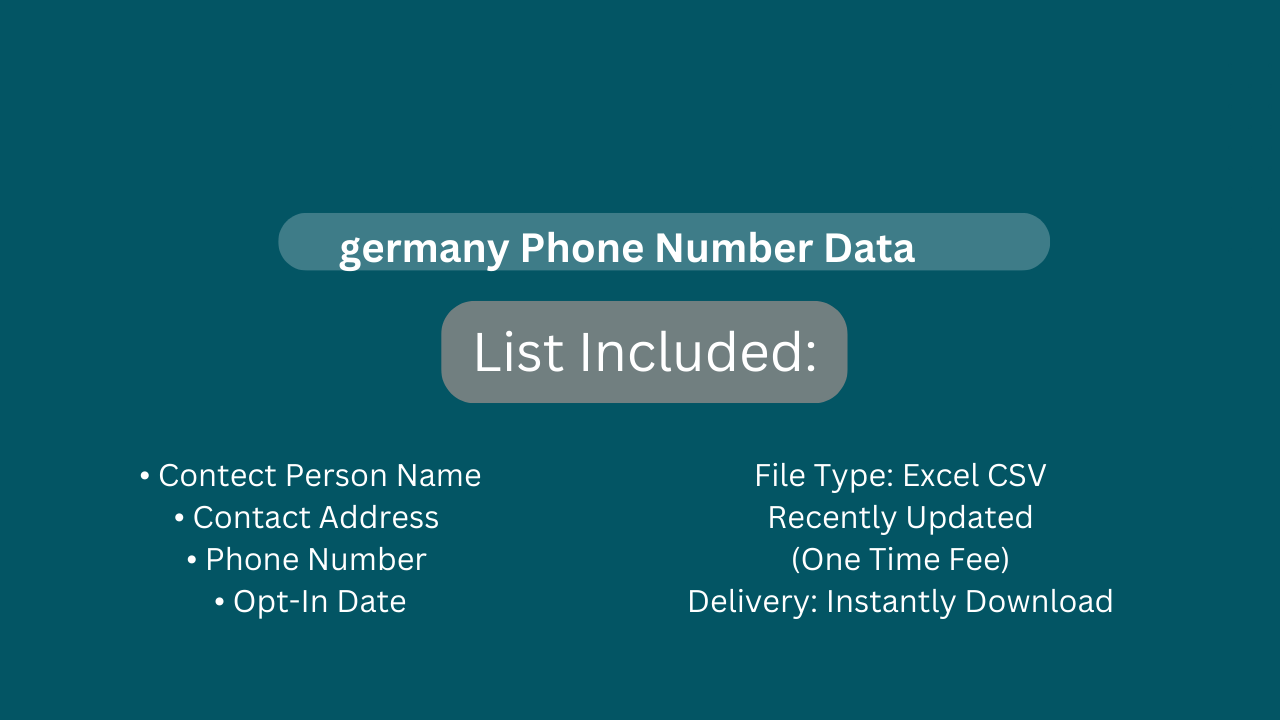 germany Phone Number Data