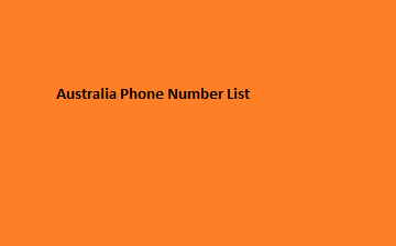 Australia Phone Number List