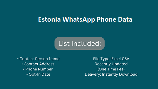 Estonia WhatsApp Phone Data​