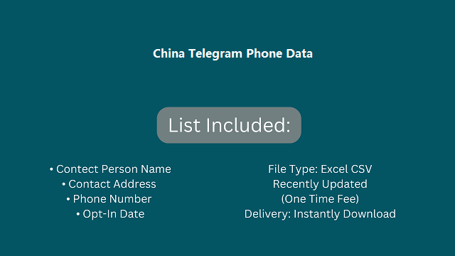 China Telegram Phone Data