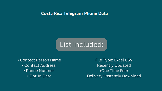 Costa Rica Telegram Phone Data