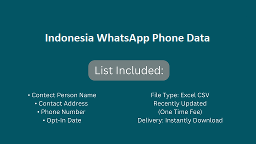 Indonesia WhatsApp Phone Data