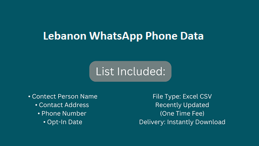 Lebanon WhatsApp Phone Data​