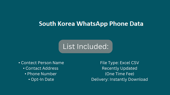 South Korea WhatsApp Phone Data