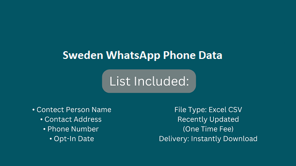 Sweden WhatsApp Phone Data