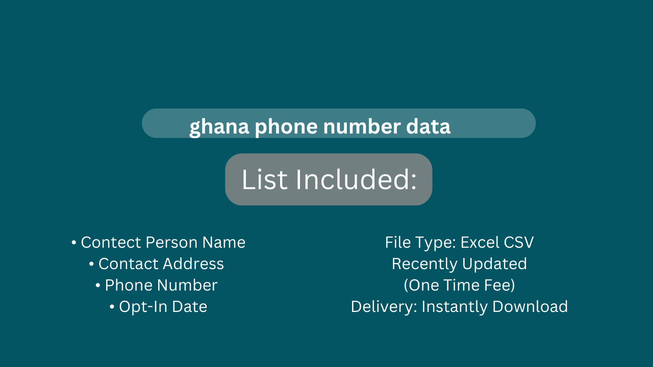 ghana phone number data​