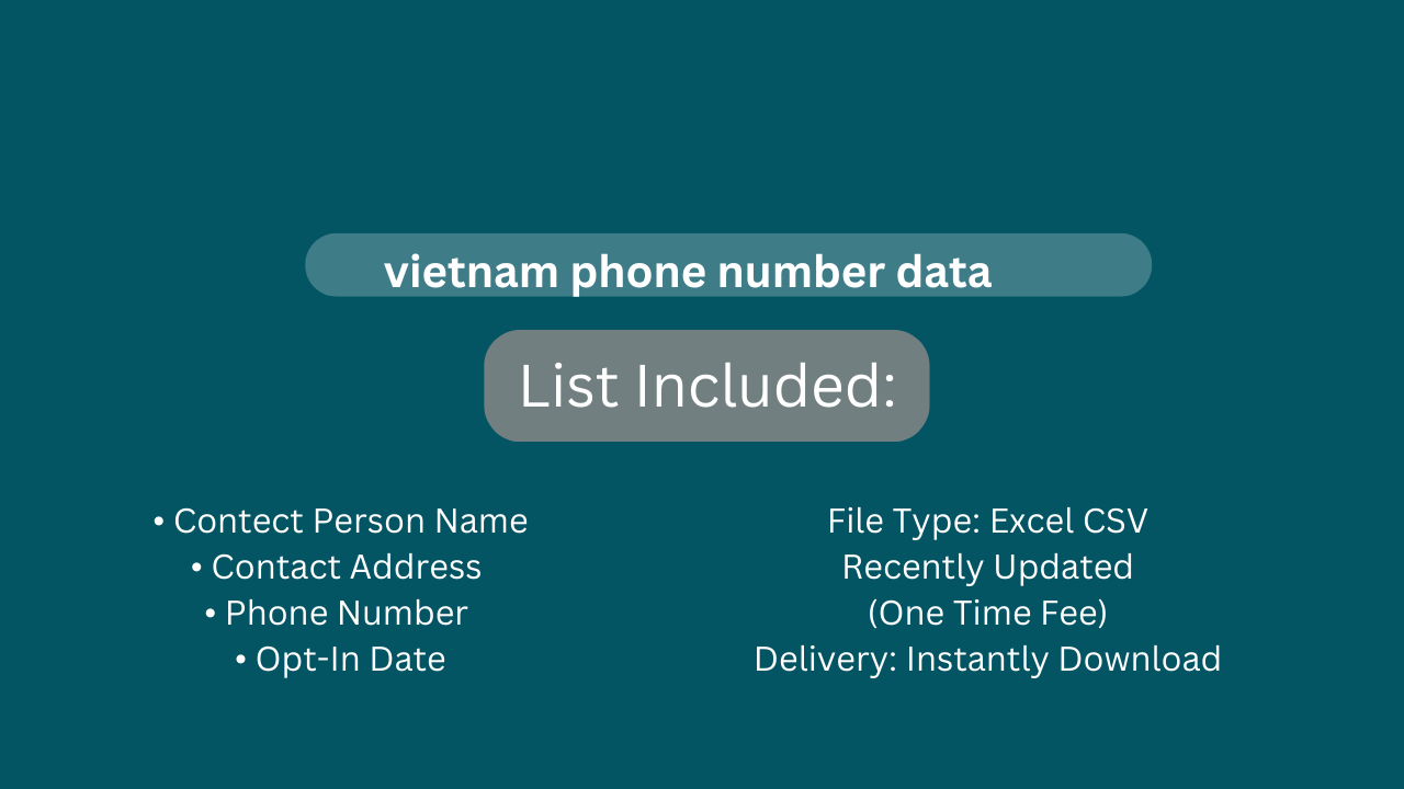 vietnam phone number data