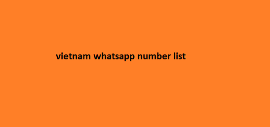 vietnam whatsapp number list​